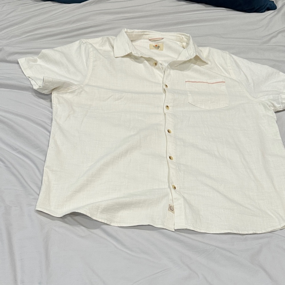 Marine layer, Men's Classic White Short Sleeve Shirt